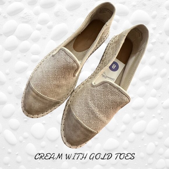 Women's Carly Woven Espadrille Flat - Universal Thread™ Cream Size 8. NWT/Box - Picture 2 of 11